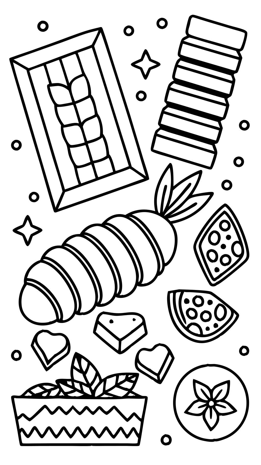 coloriages des barres de chocolat